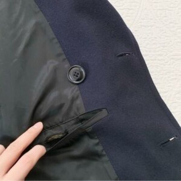 RARE🔥 Ralph Lauren Polo Jeans Co Men's Double Breasted Military Style Pea Coat - Picture 7 of 10